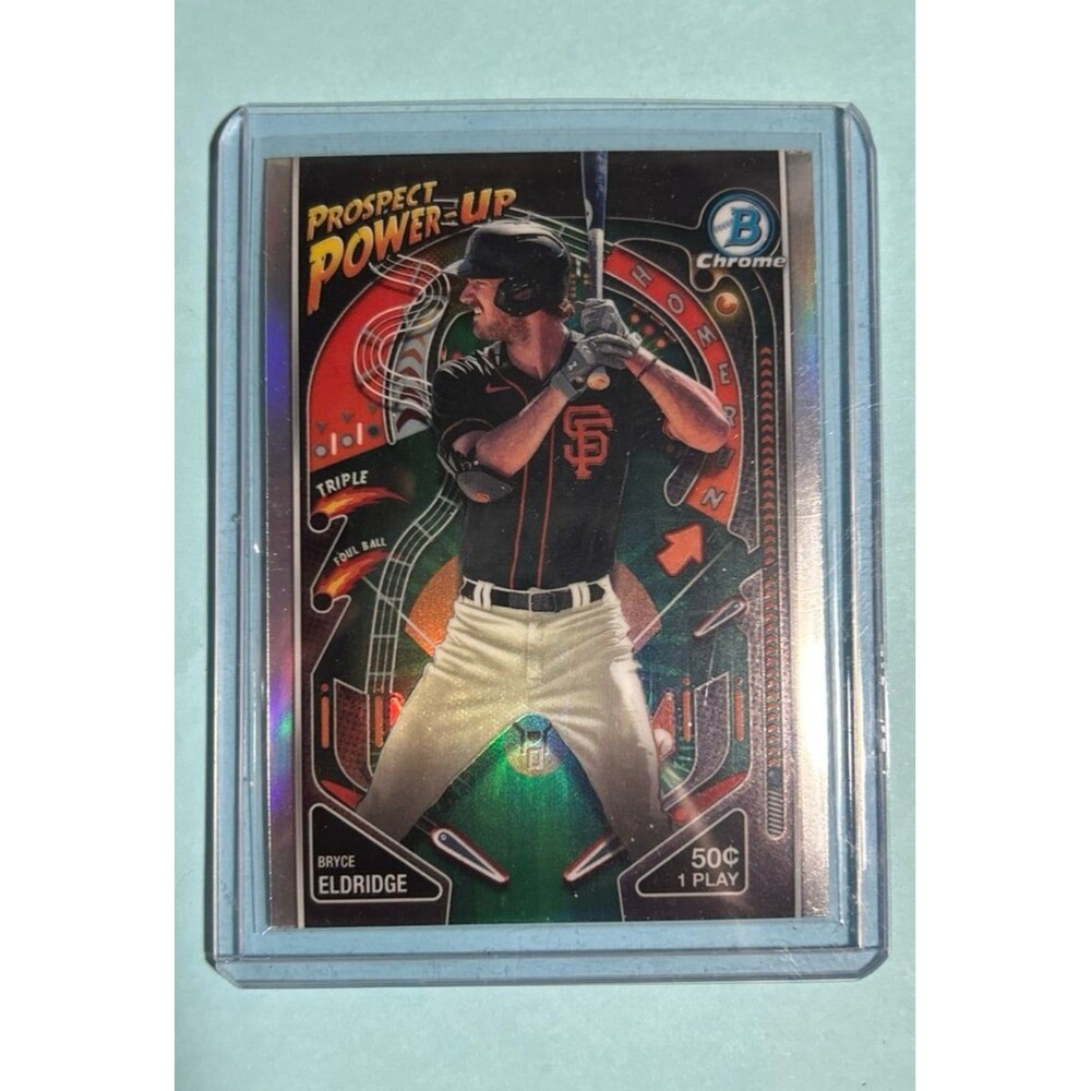 Bryce Eldridge 2024 Bowman Chrome Mega Box Prospect Power-Up Mojo Refractor